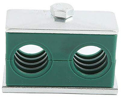 Vogueing Tool Kunststoff-Rohrschellen, 25 mm Außendurchmesser, Standard-Doppel-/Doppelhalterung, hydraulische Rohrschelle für Rohrleitungsbefestigung, 2 Stück
