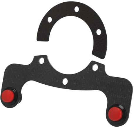 KIMISS Carbon Fiber Steering Wheel Horn Button Kit for 6 Bolt Steering Wheel (Dual Button)