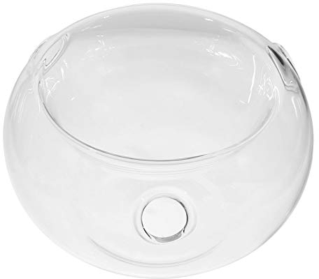 Luxshiny Creative Transparent Glass Salad Bowl - Heat/Cold Resistant 15cm Bowled Serving Dish for Salad, Desserts, Fine Dining & Gastronomy Display