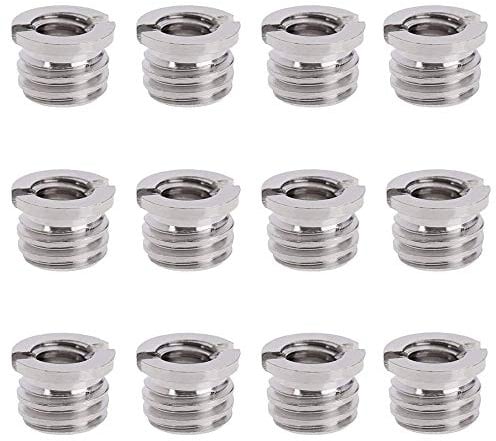 Convert Screw Adapter, 12 Pieces Camera Convert screws, Thread Adapter, 1/4 to 3/8 Convert Screw, Adapter Standard Screw, for Tripod Monopod Camera Microphone Stand Ballhead
