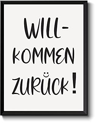 Poster Willkommen zurück, Mitteilung, zur Wiedereröffnung (Corona bedingt), Einzelhandel, Geschäft, Plakat DIN A4, A3, A2 Schild für Kunden, Bild, Rahmenoption