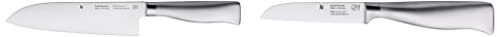 WMF Grand Gourmet Santokumesser 32 cm, Spezialklingenstahl, Messer geschmiedet, Performance Cut, Klinge 18 cm & Grand Gourmet Gemüsemesser 19 cm, Spezialklingenstahl, Klinge 9 cm