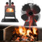 LZQ Aluminiumoxid Stove Fan, CE ROHS Zertifikat 4 Blade Stove Fan, betrieben durch Wärmeenergie Geringes Rauschen und Umweltfreundlich, für Kamin, Holzöfen Öfen