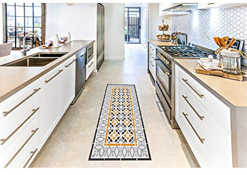 Oedim Alfombra Vinílica Mosaico | Diseño 4 | 60x200cm | Alfombra Cocina Vinilo | Alfombra Salón Antideslizante | Suelo vinílico