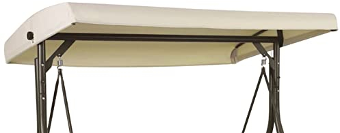 Ferocity Universal Sonnendach Dachbezug für Hollywoodschaukel Dach-Plane für Garten-Schaukel Dachplane Ersatzdach ca 118x188x20 cm Beige [101]