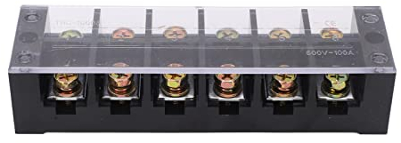 100A-Klemmleiste, Zweireihige Klemmleiste für Große Stromsperren mit Transparenter Abdeckung für Brückenbeleuchtung (6 Positionen)