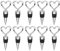 sourcing map Wine Stopper, Heart Shape Reusable Bottle Stoppers ABS/Rubber Sealing Plugs for Wine Beer Beverage Glass Bottles, Silver Tone 16Pcs