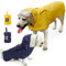 BePetMia Regenjacke für Hunde, Wasserdichter Hundemantel mit Kapuze，Hundemantel Einstellbar für Kleine, Mittelgroße und Große Hunde (XXXL: Neck 68-72cm, Chest 80-92cm, Yellow)