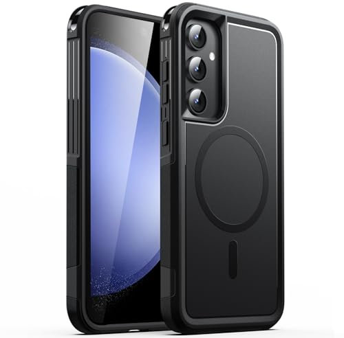 JETech Coque pour Samsung Galaxy S23 FE 6,4 Pouces, Compatible avec Accessoires MagSafe, Housse Étui Magnétique Antichoc Protection Double Couche à Usage Intensif Robuste (Noir)