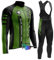 Uomo Ciclismo Autunnale Complet Abbigliamento Ciclismo Set Manica Lunghi Tuta Ciclismo＋Pantaloni Ciclismo con 9D Imbottitura in Gel＋Occhiali Antivento da Ciclismo (TYP-3,L)