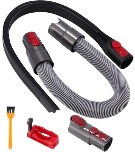 Jissta Connettore tubo di ricambio per aspirapolvere Dyson V15, V11, V10, V8, V7 con ugello di collegamento flessibile, tubo di prolunga, chiusura interruttore e spazzola di pulizia