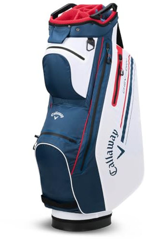 Callaway Golf Chev Dry 14 wasserdichte Cartbag 2024, Marineblau Weiß Rot