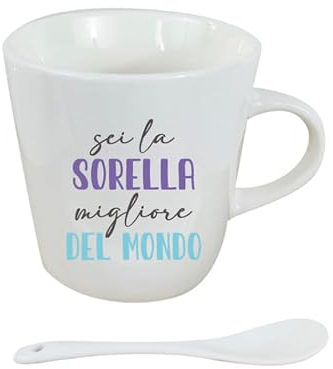 VARZI Selezione Cartoleria 1956 Tazzina Da Caffè Con Dedica Sei La Sorella Migliore Del Mondo