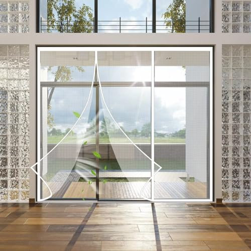 Zanzariera magnetica su misura 190x275cm Porta zanzariera magnetica personalizzata Bianco