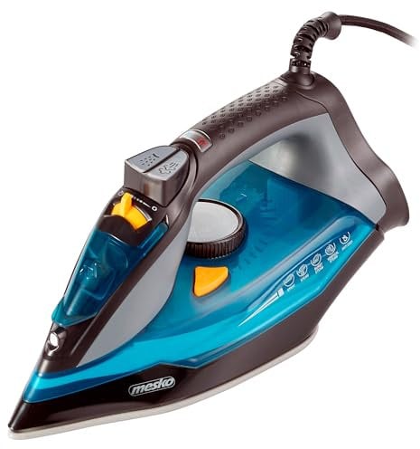 Mesko MS5041 Plancha Ropa Vapor Vertical Suela Cerámica, Golpe de Vapor 80 g/min, Vapor Contínuo 45 g/min, Autolimpieza, Sistema Antigoteo y Antical, 3000W, Depósito 350ml