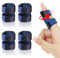 Jdkouh 4 Stück Fingerschiene,Verstellbare Stacksche Schiene,Atmungsaktiv Fingerbandage,Trigger Fingerschienen Zeige,Mittel,Ring,kleinen Finger für Gebrochene Verstauchte,Arthritis(Blau ohne Löcher)
