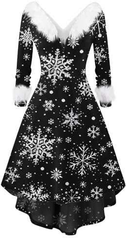 SCBFDI Robe Mariage Invitée Femme Noël Blanc Robe Japonaise Robe Gothique Deguisement Couple Cadeau Noel Couple Robe Rouge Mariage Robe Longue Femme Robe Qui Cache Le Ventre Robe Noir M