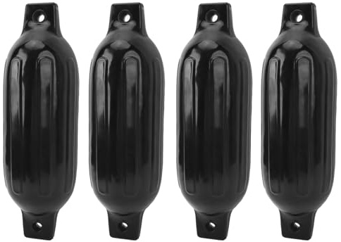 Fabater 4er-Pack Bootsfender Zum Andocken, Bootsstoßstangen Zum Andocken mit Inflator, Bootszubehör, Bootsdock-Stoßstangen-Set, Bojen, Pontons, Boje, Aufblasbare Fenders, Marine-Bojen