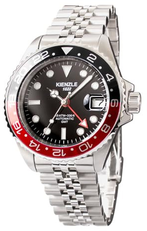 Kienzle TAUCHER GMT AUTOMATISCH, Schwarz Rot, Modern