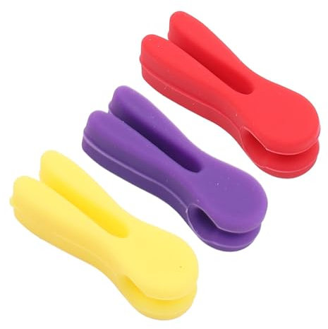 Soporte para cuchara de silicona para encimera – Clip para cuchara de cocina, diseño de conejito | 3 x Apoyacucharas para encimera de cocina, portacucharas, soporte para espátula, antideslizante,