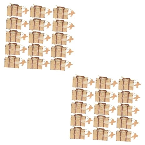 SHINEOFI 2 Sätze Koffer Süßigkeitenbox Kleine Weiße Kästchen Briefkästen Für Wurstwaren Aufbewahrungsboxen Mit Deckel Kuchenboxen Mini-boxen Für Versand Weißer Karton 50 Stück * 2