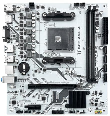 Ohulelks Placa Base B450 para AMD Procesador, Memoria DDR4 de Doble Canal, Placa Base AM4 M.2 NVME (Compatible con CPU Ryzen 5500 5600 5600G)