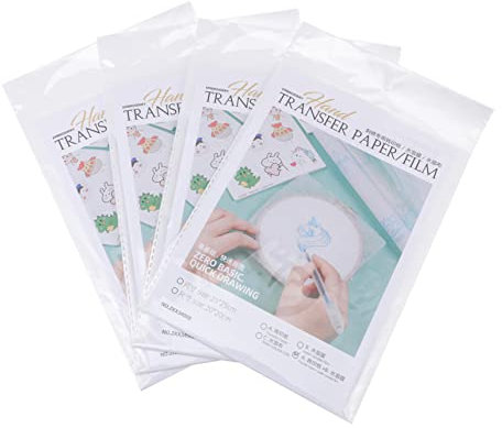 DECORNIJIA 16Stücke Wasserlösliche Folie für DIY Abwaschbarer Stickvlies für Projekte für Kleidung Shirts und Applikationen Vielseitig Einsetzbar