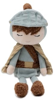 Jollein Cuddle Doll Knight Duke – Knight with Cape – 30 cm – Soft Doll – Plush Figure for Babies and Children – Hand Washable – Newborn Gifts – Baby Toy