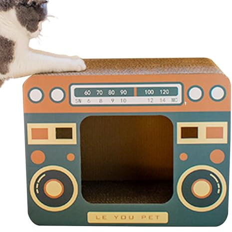 aus Karton, stehender für Indoor-Katzen, Retro-Tiere, Spielzeug, mentale Übung, Radio-Form für Wohnung, Unterschlupf, Haustier, Kätzchen, kleine große Rassen