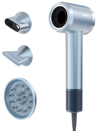 YASHE Ionen-Haartrockner, 110.000 U/min Brushless-Motor, 1600W Hochgeschwindigkeits-Föhn mit 22 m/s Luftstrom, leises Schnelltrocknen, 3 magnetische Düsen, 200 Mio. Ionen für glattes, glänzendes Haar