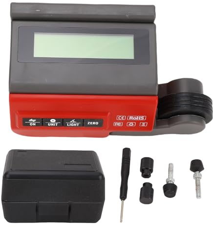Spacnana Gehrungssägen-Messwerkzeug, Längenmessung mit Verstellbarer Klemme 0–99 Mm, Großer LCD-Bildschirm für Holz- und Aluminiumprofile