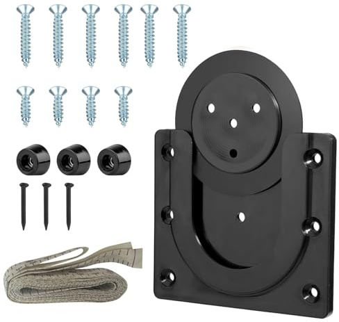 Dart Board Bracket Kit, Black Dartboard Wall Mount Set with Screws, Stabiliser Pads, Nails and Tape Measure, Dartboard Hanging Accessories for Home and Club