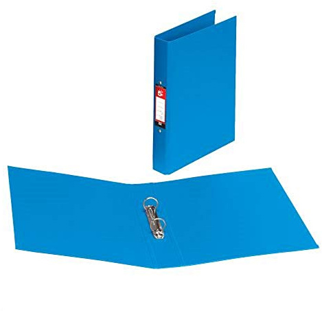5 Star Office Ring Binder 2 O-Ring Size 25mm Polypropylene A4 Blue [Pack 10]
