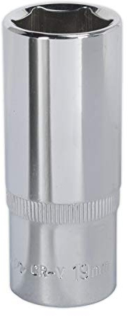 Sealey Sp3819D Walldrive Socket 19Mm Deep 3/8Sq Drive Fully Polished