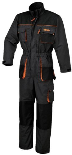 BETA 7865E XXXXXL ME - Tuta da lavoro leggera con cintura elastica e polsini regolabili in velcro. Ampie tasche con chiusura a strappo, tasca per il contatore e fascia per martello