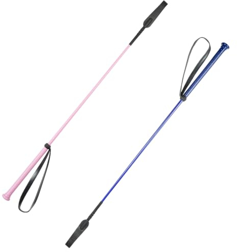 PFIFF 100484 Springgerte, Gerte kurz, mit Handschlaufe, Pink, Länge inkl. Schlag 65cm