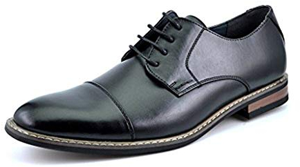 Bruno Marc Mens Oxfords Shoes, Men's Lace-ups Formal Dress Derby, Leather Shoes for Men in Smart Cacual Shoes for Walking, Parade, Brogues, Suit, Wedding,Size 13,Black,Prince-6