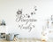 tjapalo® dg-pkm357 Wandtattoo Kinderzimmer mädchen Name Prinzessin Türaufkleber mit Namen (H50 x B38 cm)