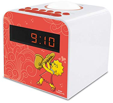 Metronic Kinder UKW/FM Uhrenradio Wecker mit Nachtlicht - Simpsons