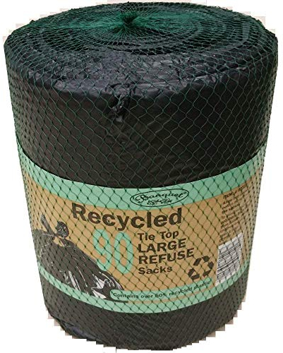 2 x Recycled tie top Large Refuse Sacks