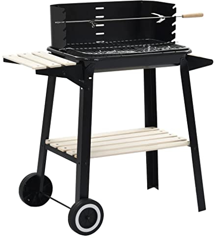 vidaXL Charcoal Grill Stand Grill Garden Grill Trolley Barbecue BBQ Smoker