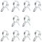 MroMax Double Wire Spring Hose Clamp-8mm Inner Dia Fuel Line Silicone Tube Spring Clips Low Pressure Air Clip Zinc Plated Silver Tone for Motorcycle Scooter ATV 10Pcs