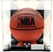 Basketball-Vitrine aus Acryl in voller Größe, quadratisch, Andenken, UV-Schutz, Riser, Spiegel, staubdicht, mit Namensschild