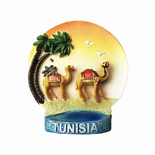 Tunesien 3D-Kühlschrankmagnet aus Kunstharz, Reise-Souvenirs, handgefertigt, Heim- und Küchendekoration, Tunesien-Kühlschrankmagnet, Sammlungsgeschenk