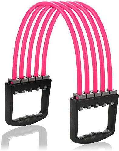 com-four® Expander Sport - Brust-Expander mit 5 Zugstärken - Expander für Fitness Zuhause - Trainingsgerät für die Muskulatur von Brust, Armen, Schultern