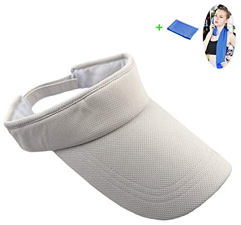 Visières de Pare Soleil pour le Femme et Homme, Visor Protection, Visiere Casquette Sport Chapeau Air Loisirs Hat Chapeaux de Anti-UV Visière pour Golf Tennis Running Vetement Jogging Sports - Lavable