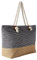 DonDon Grand sac de plage hydrofuge avec fermeture éclair Rayé noir