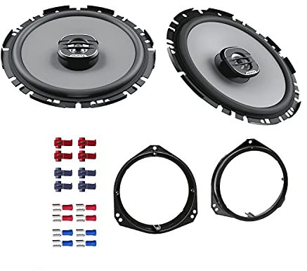 Hertz X170 Lautsprecher mit Einbauset passend für Opel Corsa C 2000-2006 Türen vorne 400 Watt 16,5 cm 2 Wege Koax