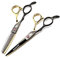 XJST Linkshänder-Friseur-Schere-Set, Edelstahl Gerade Schere & Verdünnung Schere, Japanischer Edelstahl 6,0 Zoll, Für Barber, Salon, Zuhause