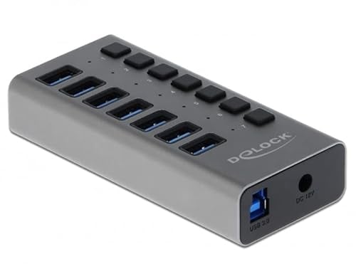 Delock 63669 Externer SuperSpeed USB Hub mit 7 Ports + Schalter